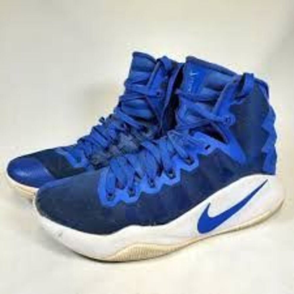 Nike Men's Size 9.5 Hyperdunk Zoom Basketball Shoes Royal Blue White Athletic
